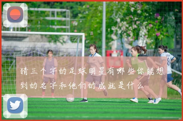 猜三个字的足球明星有哪些你能想到的名字和他们的成就是什么